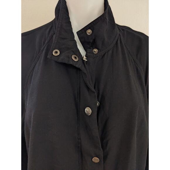 Something Else by Natalie Wood Size 8 Zip Up Shacket Jacket Shirt Black Pockets - Picture 4 of 11